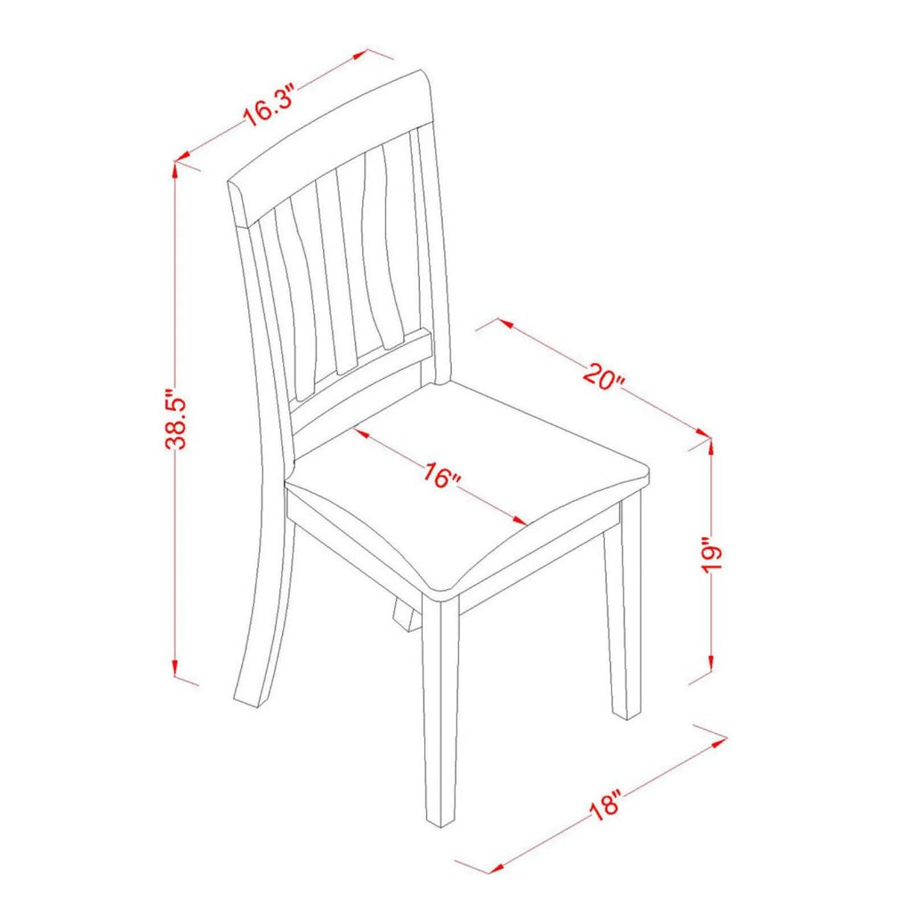 3-piece Dining Set with Wood Seat in Black/Cherry P80382