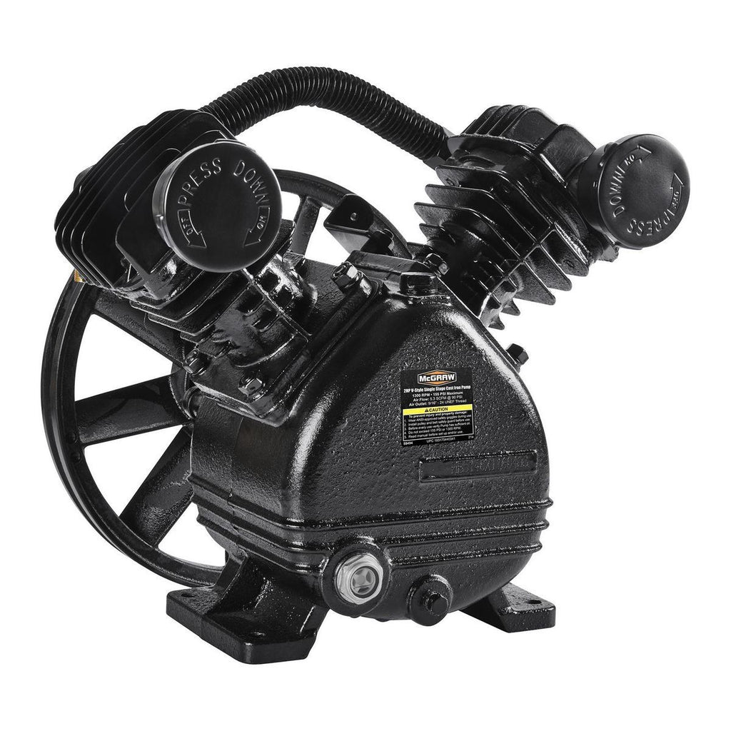 2 HP 155 PSI Cast Iron Air Compressor Pump H5557