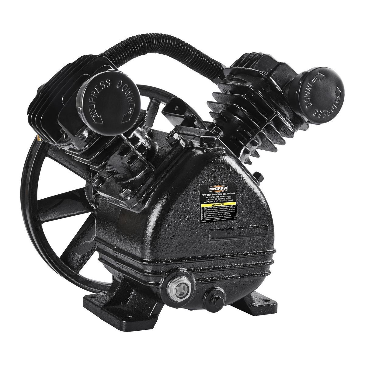 2 HP 155 PSI Cast Iron Air Compressor Pump H5557