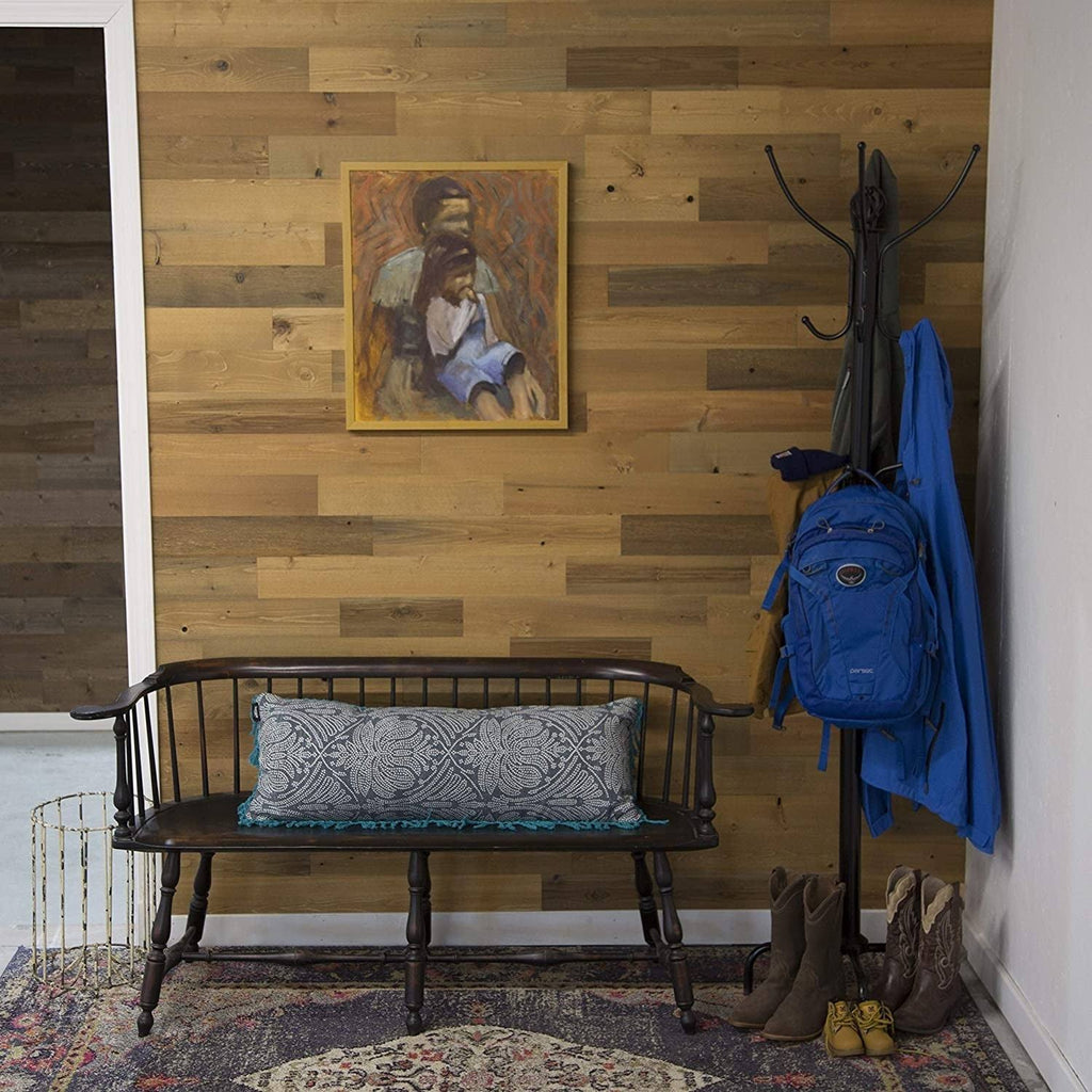 Reclaimed Wooden Wall Planks - Peel and Stick - 40 Sq. ft. - 5x22 Width P1522