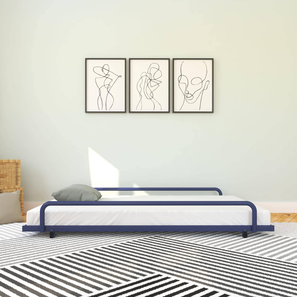 Blue Twin Trundle for Daybed E21341