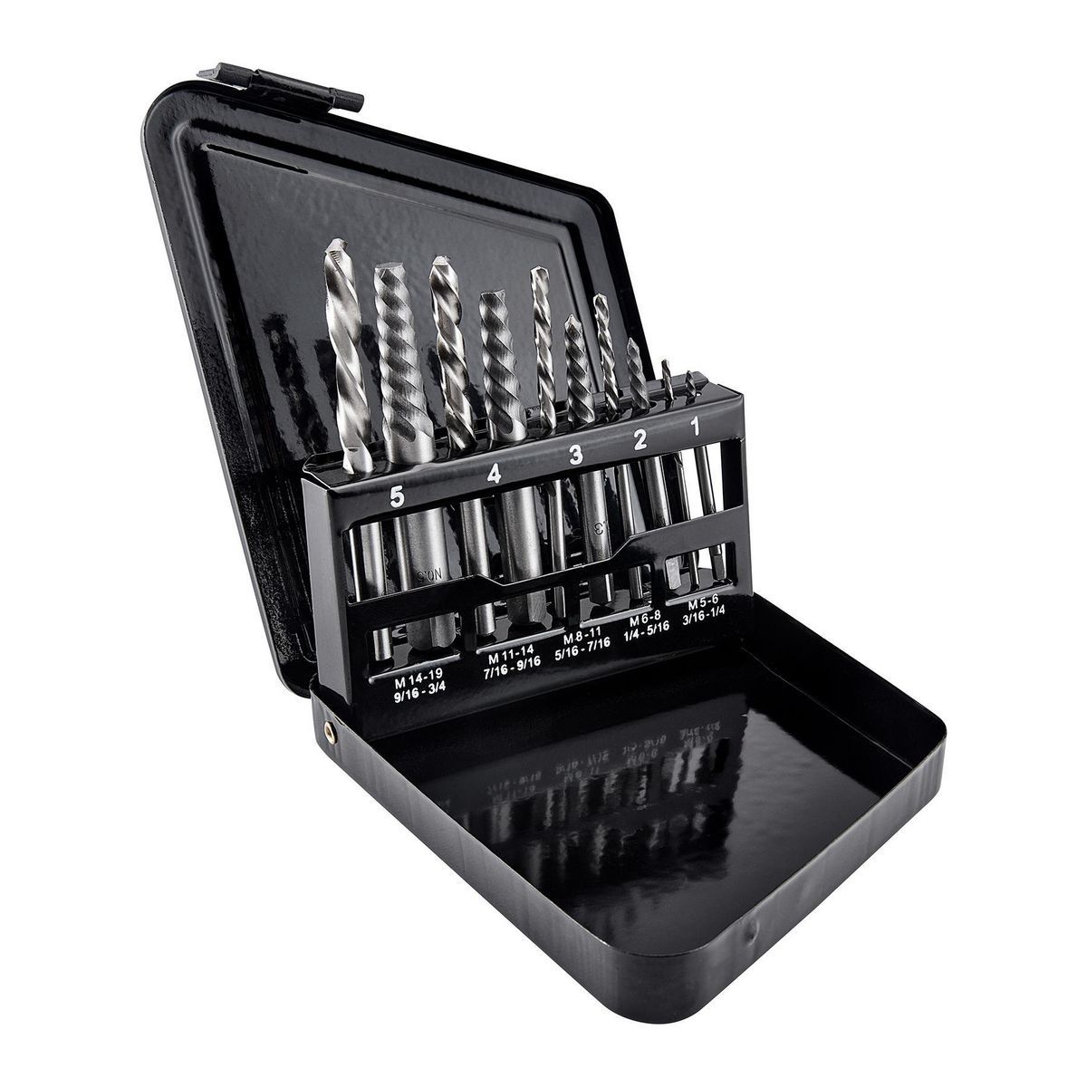 Screw Extractor and Left-Hand Drill Bit Combo Set, 10-Piece D493