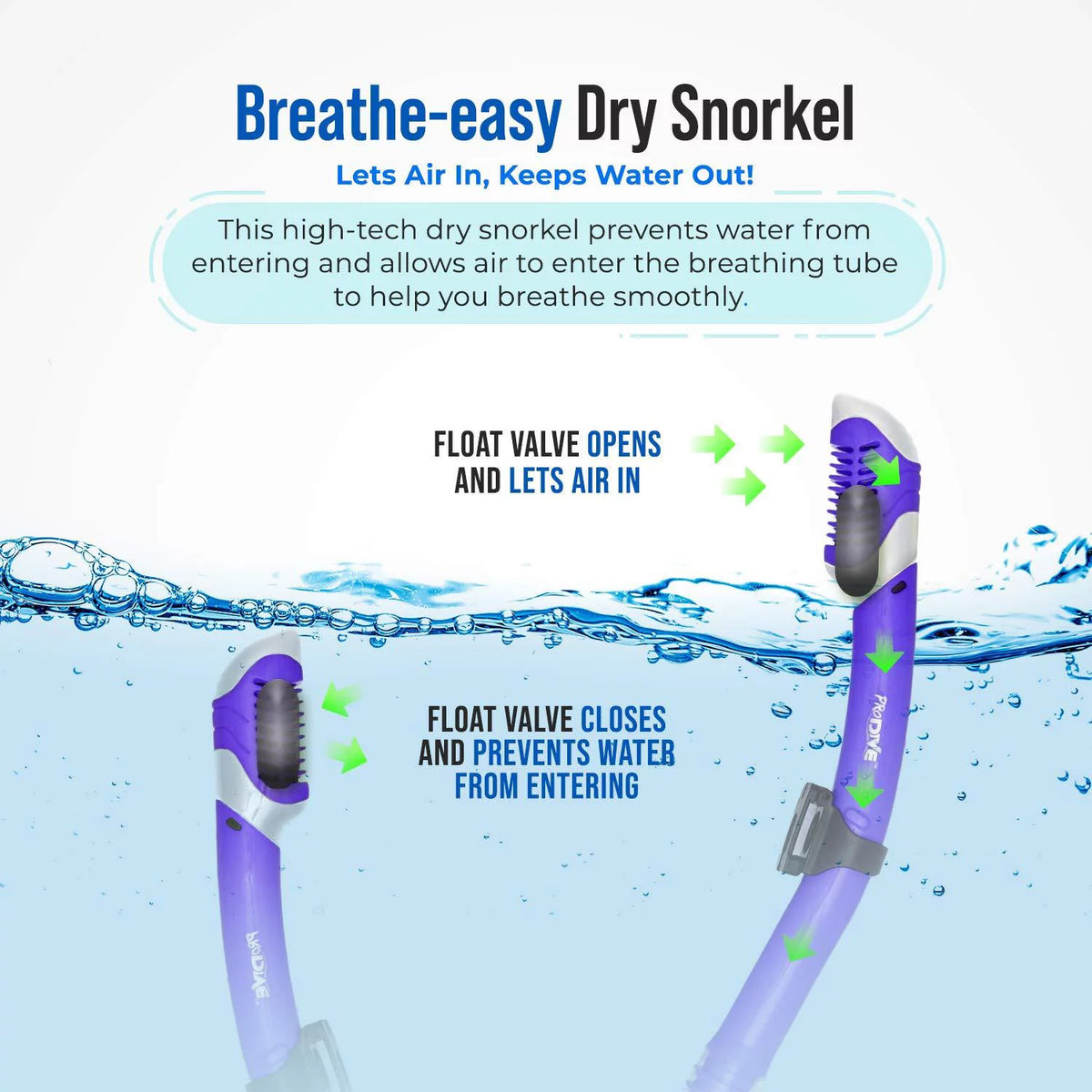 Tempered Glass Anti-Fog Snorkel Mask Set with Gear Bag R14780