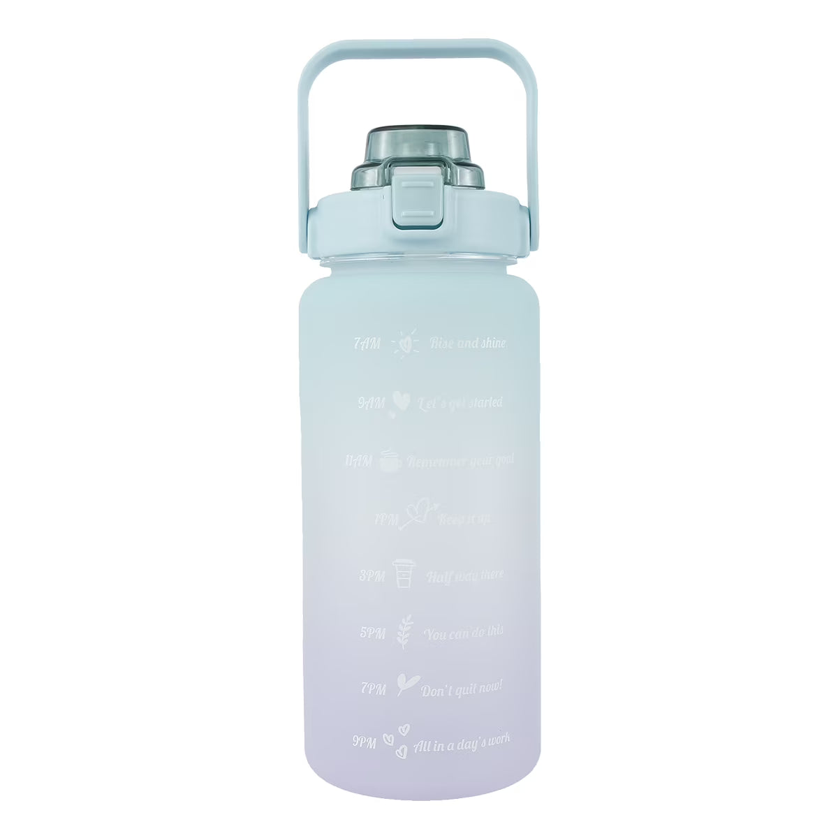 Gradient Color Water Bottle with Time Marker C38682