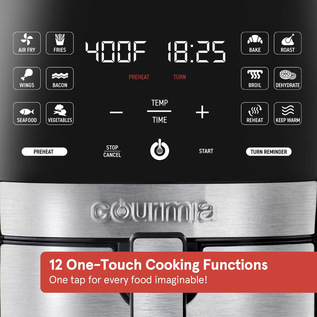 6 Qt Digital Air Fryer with 12 One-Touch Cooking Functions R713