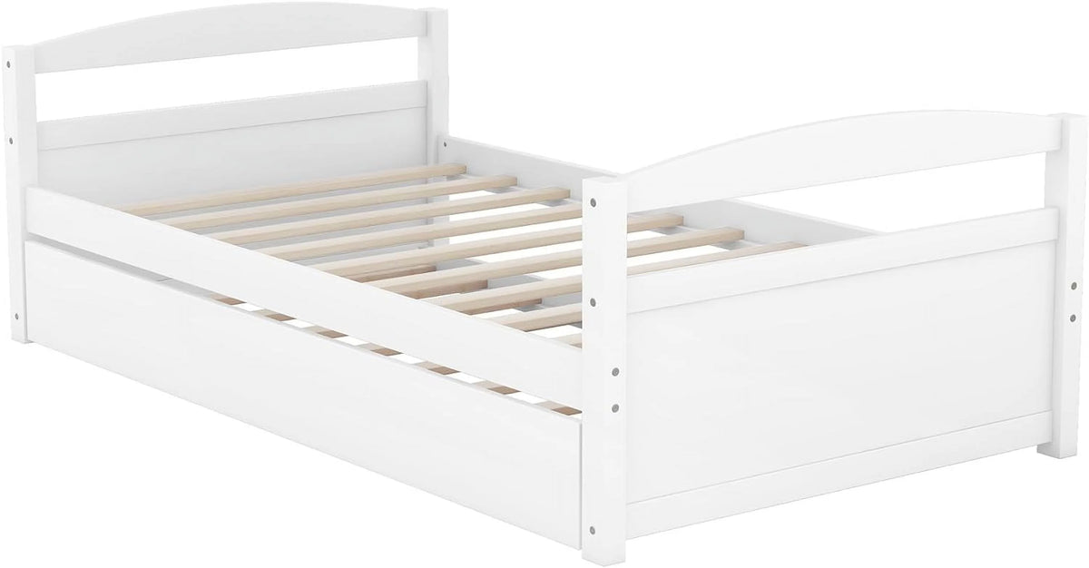 White Wood Daybed With Trundle N660