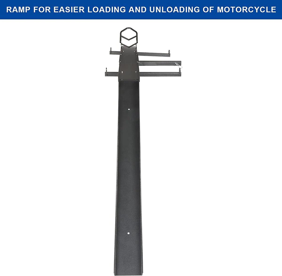 600LBS Steel Hitch Mount Motorcycle Carrier with Loading Ramp H1443