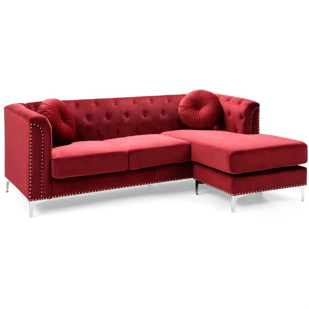 Velvet Sofa Chaise and Chair 2-Piece Set S876773