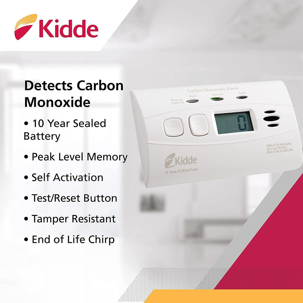 Carbon Monoxide Detector with Lithium Battery, Digital Display, Pack of 2 B770