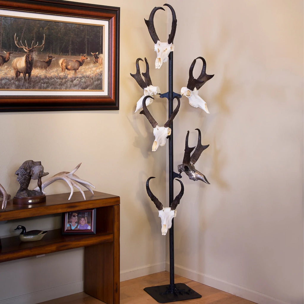 Black Trophy Tree Floor Display with 5 Mounting Brackets Q6724