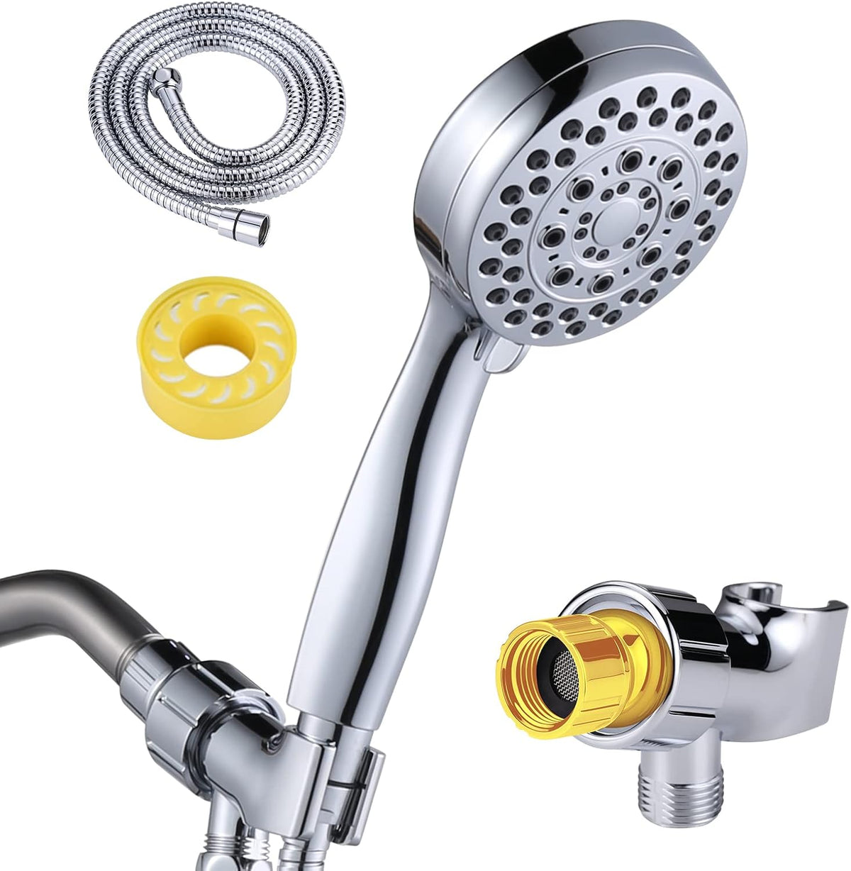 Dual Oil-Rubbed Bronze 2 in 1 Shower Head with Hose, Pack of 2 B386148
