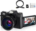 4K 48MP Digital Camera with 3.0 inch 180° Flip Screen and 32GB Memory Card E67382