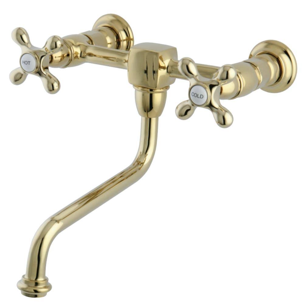 Polished Chrome Wall Mount Bathroom Faucet F8045