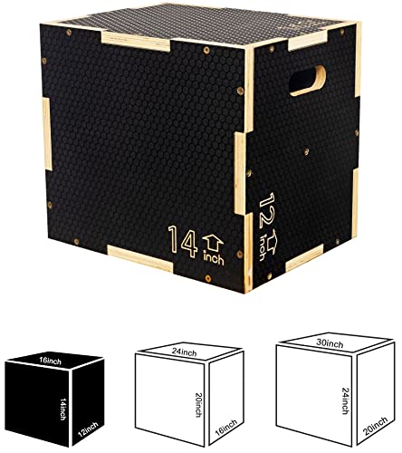 3 in 1 Non-Slip Wooden Plyo Box P6052