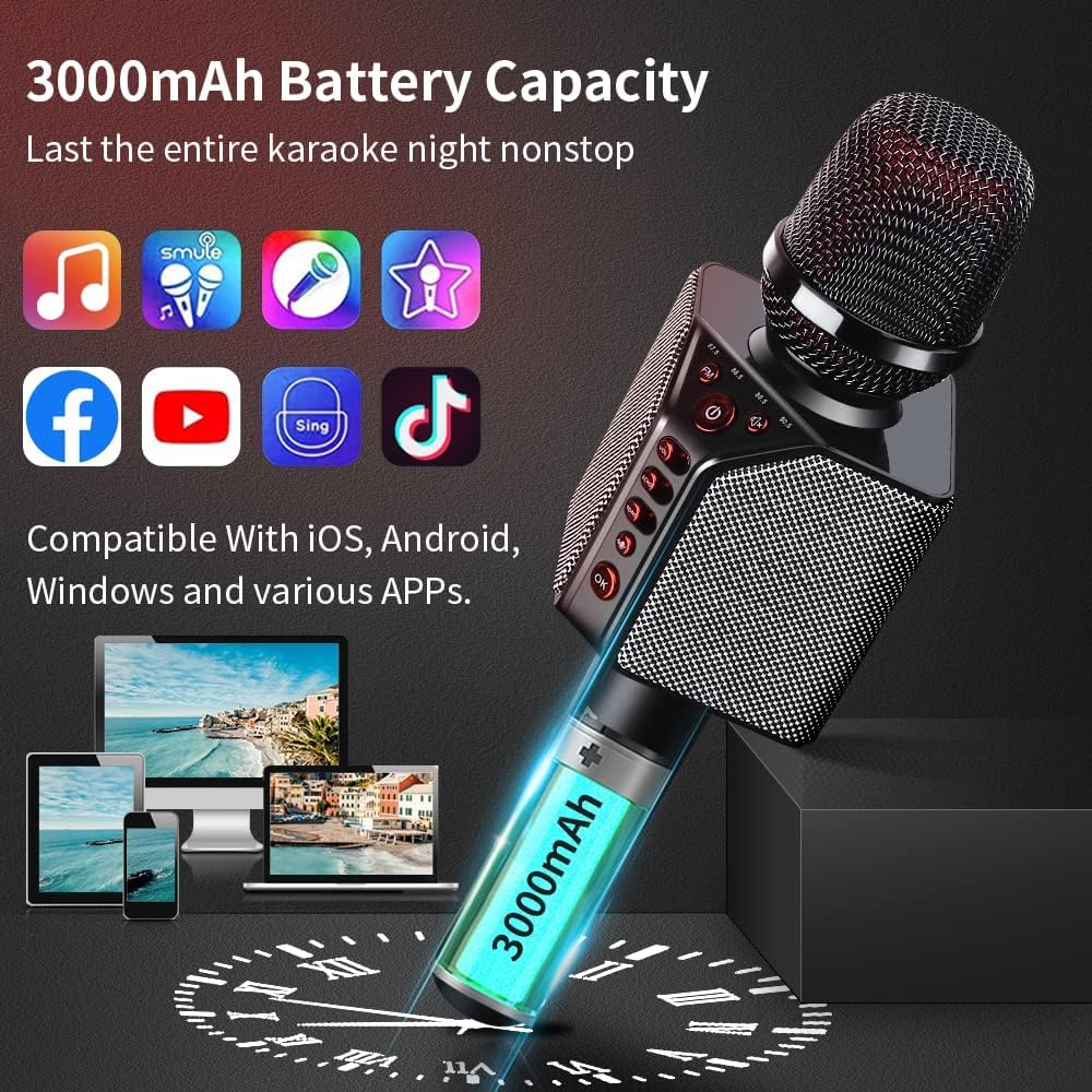 Portable Handheld Karaoke Microphone Speaker with Bluetooth U3712