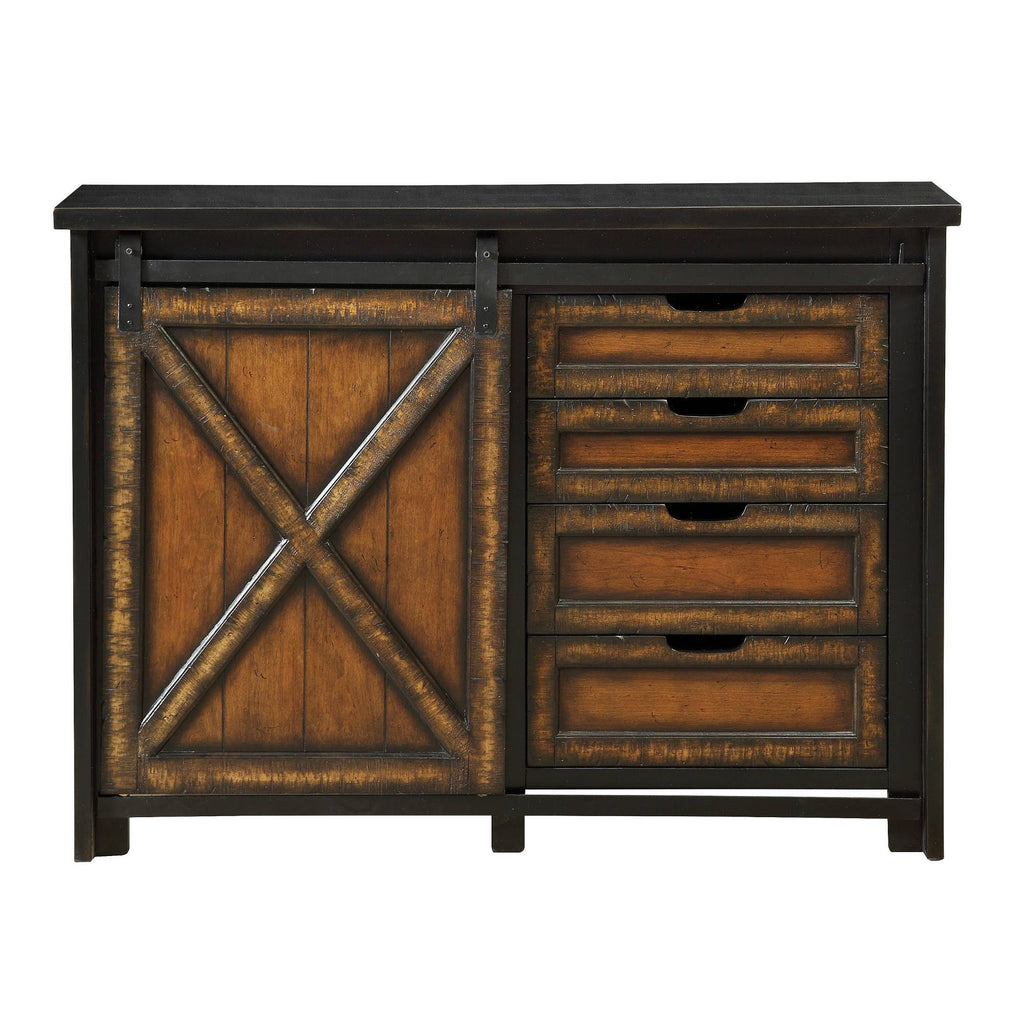 Four Drawer One Sliding Door Media Cabinet F2345