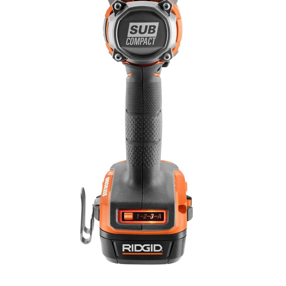 18V SubCompact Brushless Cordless 1/2 in. Impact Wrench Kit with 2.0 Ah Battery Y567493