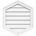 24x22W x 36x22H Vertical Peaked Surface Mount PVC Gable Vent D657188