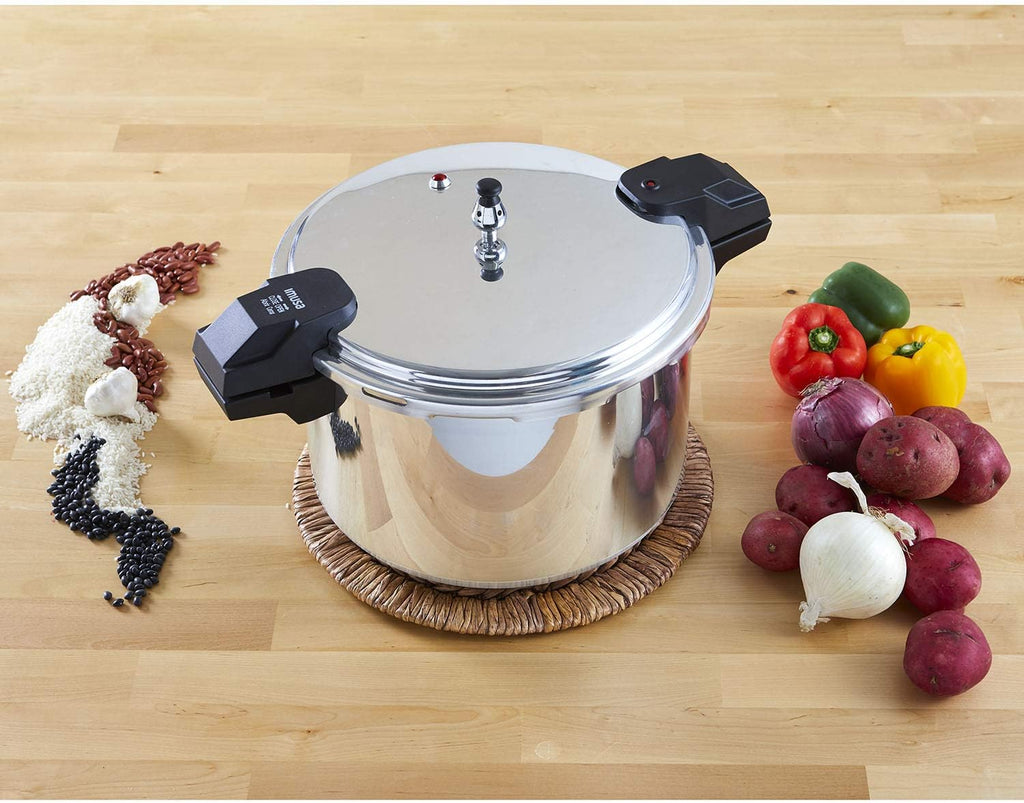 16Qt Jumbo Stovetop Pressure Cooker With Regulator And Side Handles Z42030