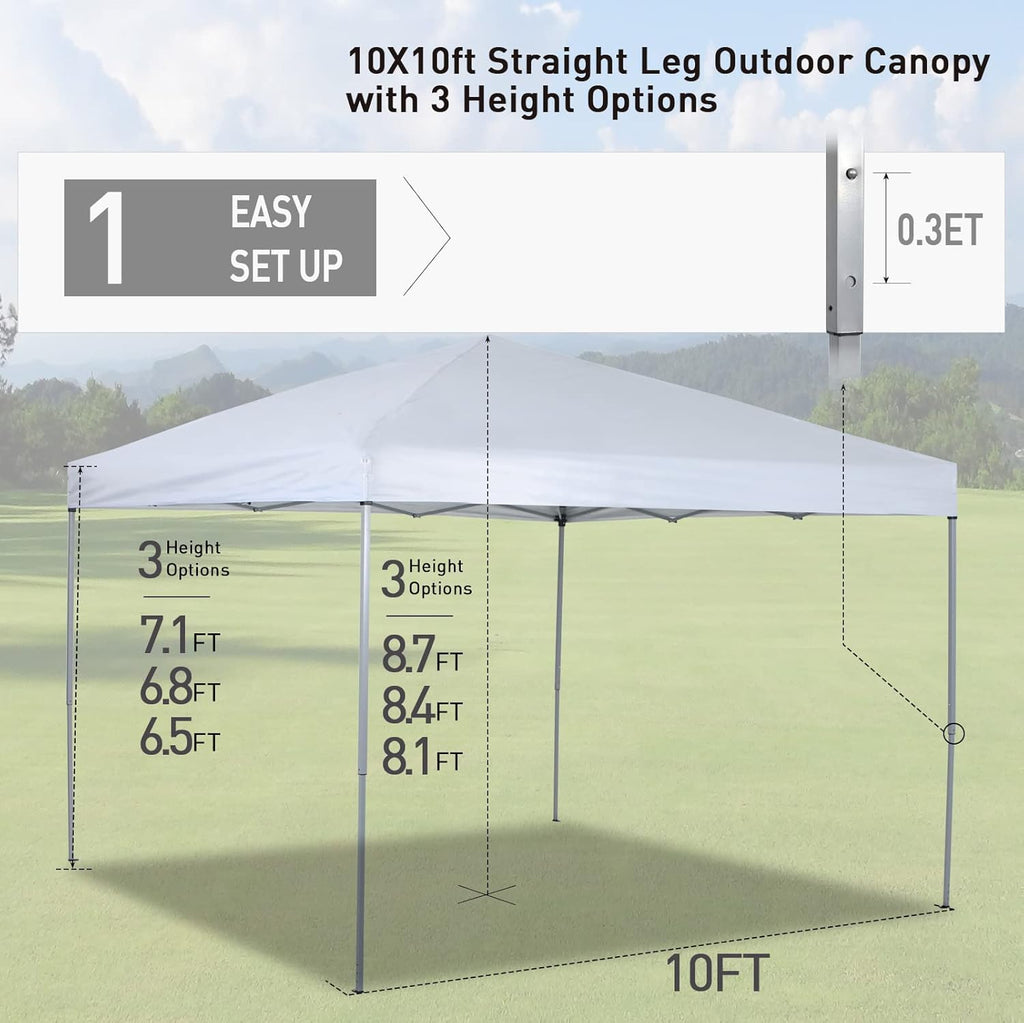 10 x 10ft Blue Pop Up Canopy Tent with Carry Bag J188