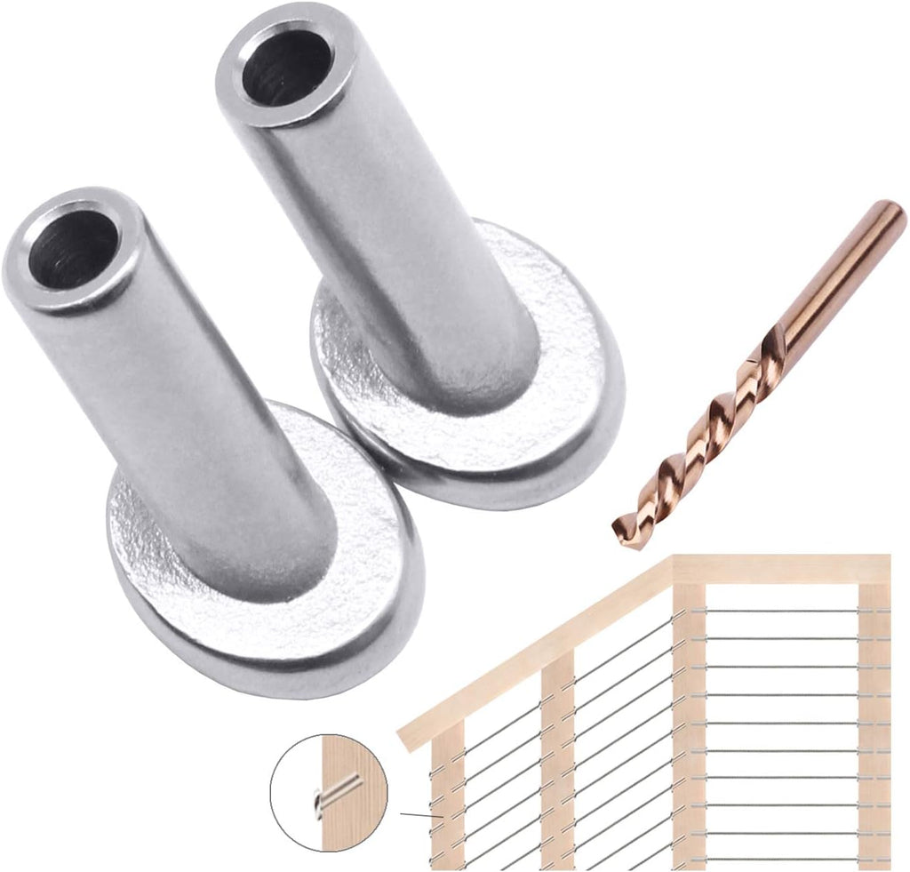 40 PCS 30 Degree Angle Cable Railing Corner Protector Sleeve for 5/32, 3/16 Wire Rope, T316 Stainless Steel K3905