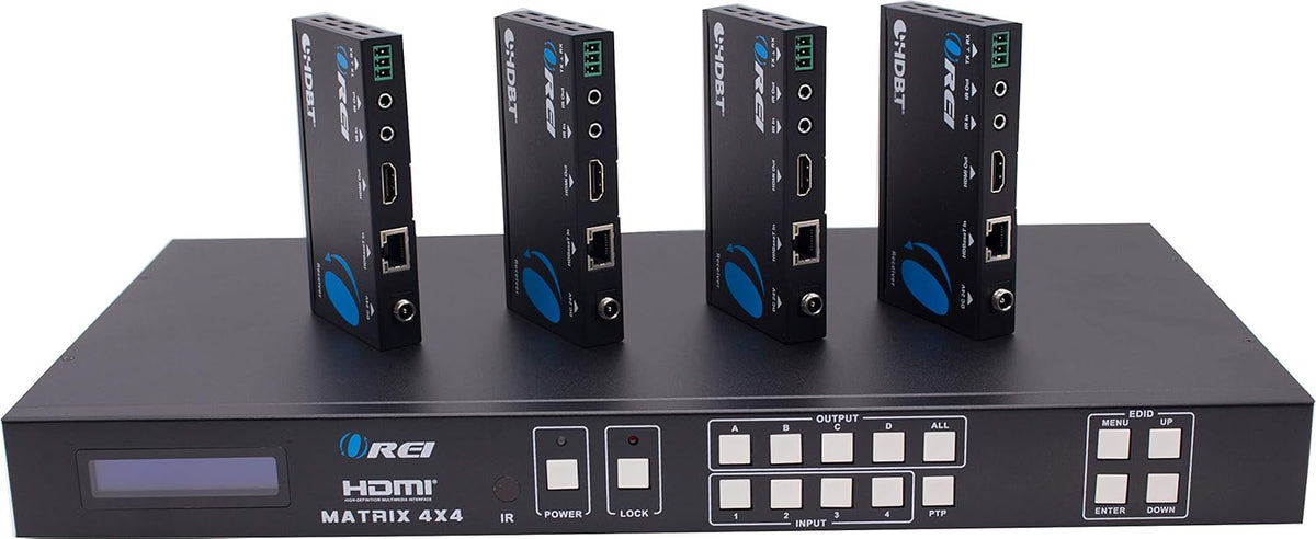 4K 4x4 HDMI Extender Matrix with 4 Receivers W44406