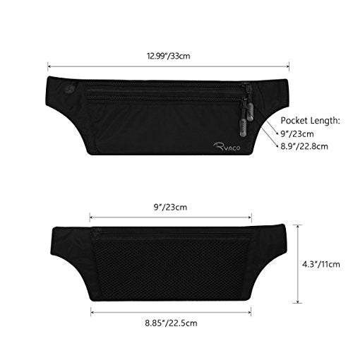 Slim RFID Blocking Hidden Wallet Travel Pouch with Adjustable Strap D6450