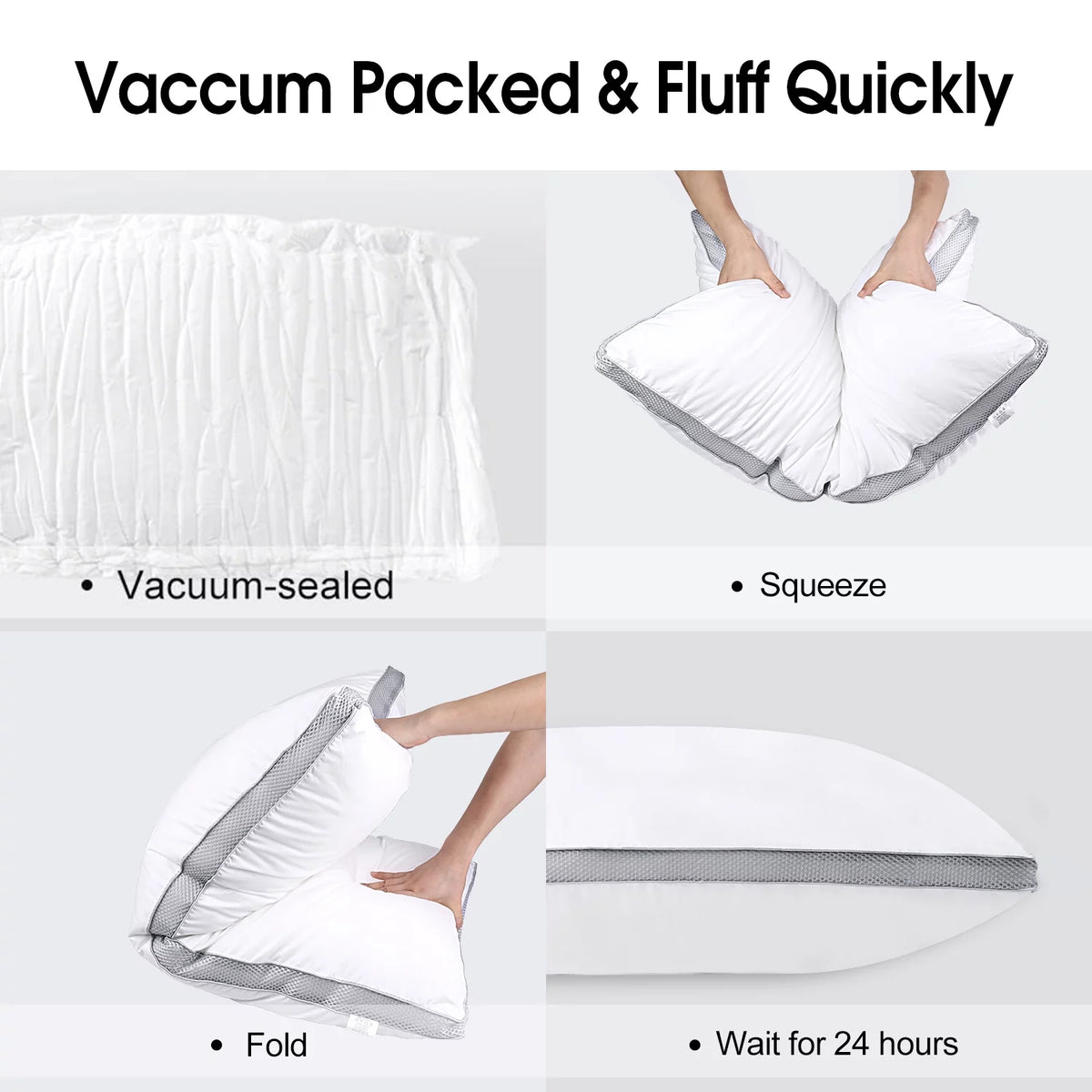 2 Pack Cotton Down Alternative Queen Size Pillows Z363