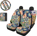 Red Lips Car Seat Covers Full Set with Steering Wheel Cover X323811