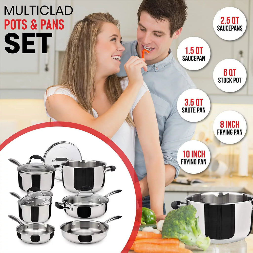 18/10 Stainless Steel Cookware Set 10-Piece V17567