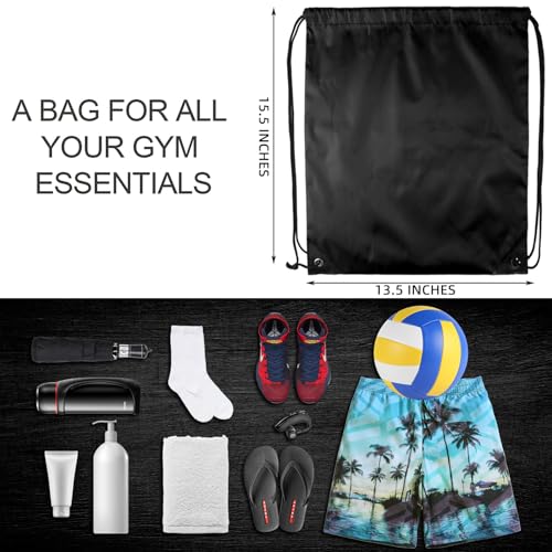 40 Pack Drawstring Backpacks Waterproof Nylon Cinch Bags Lightweight Reusable Sports Sack H4530