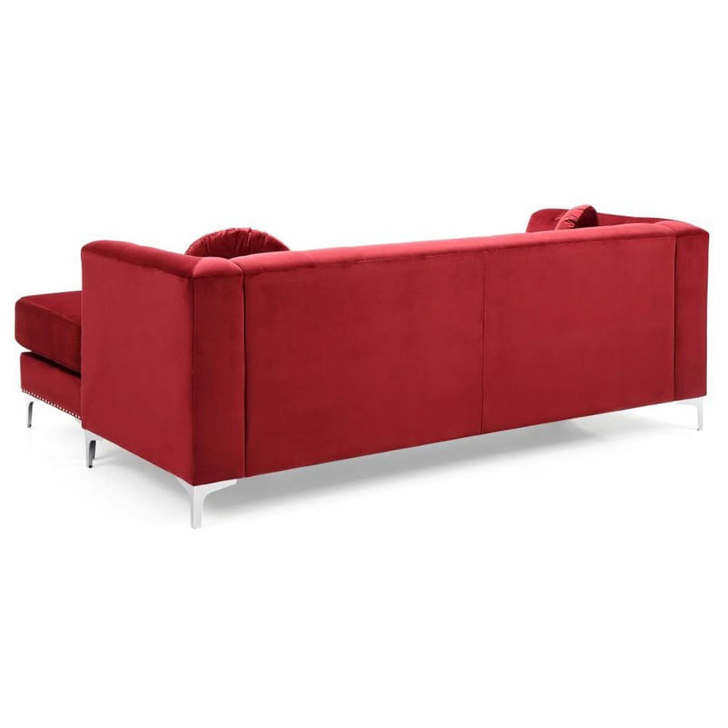 Velvet Sofa Chaise and Chair 2-Piece Set S876773