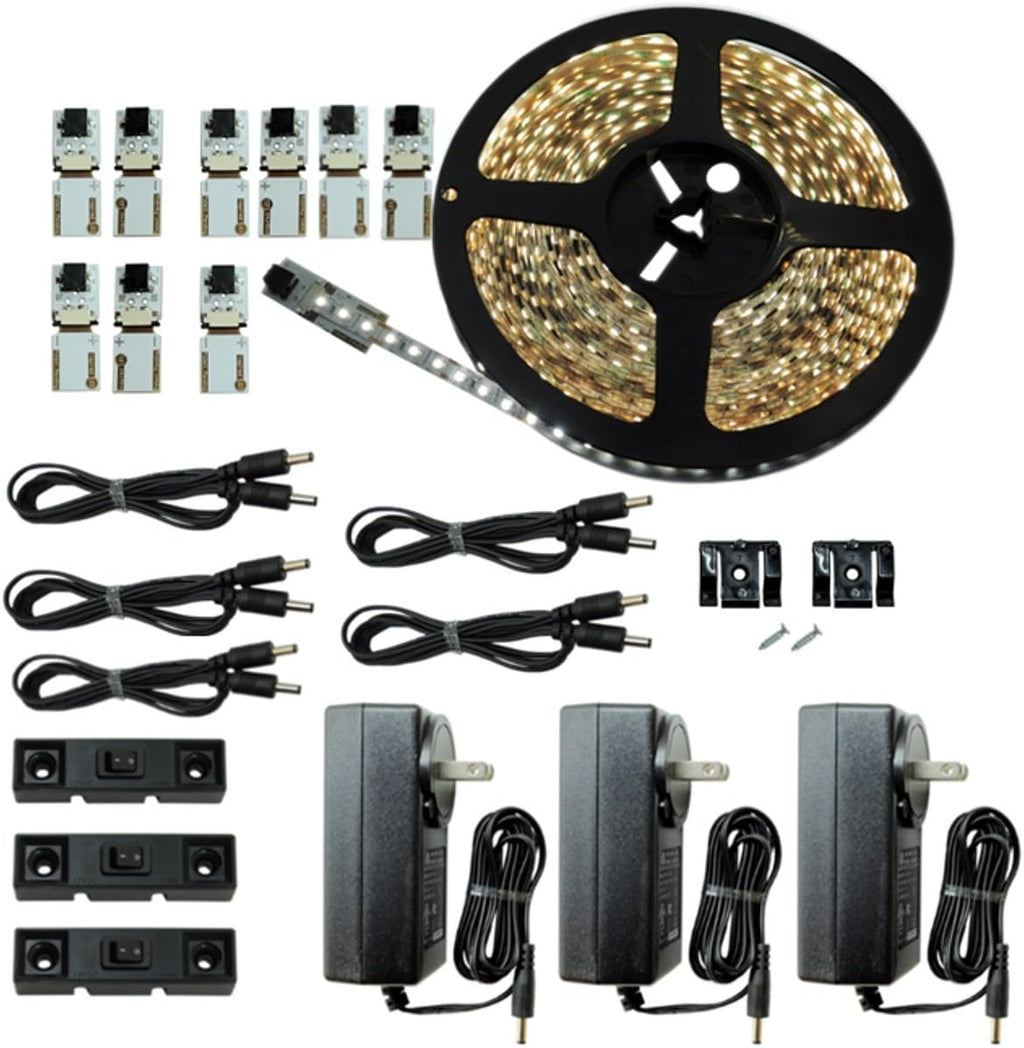 Warm White 3000 K 3M LED Strip Kit Under Cabinet Lighting, Pack of 2 I4624