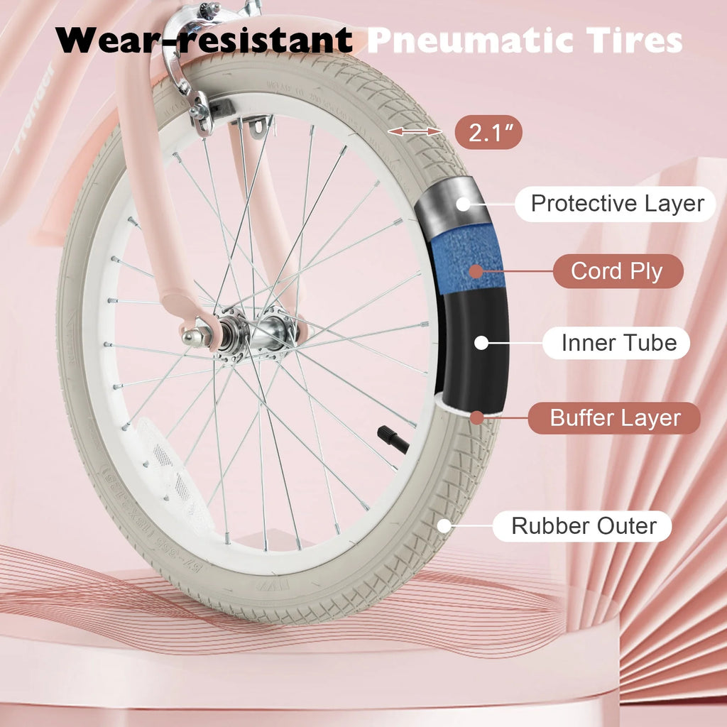 Pink Kids Bike with Training Wheel H9864