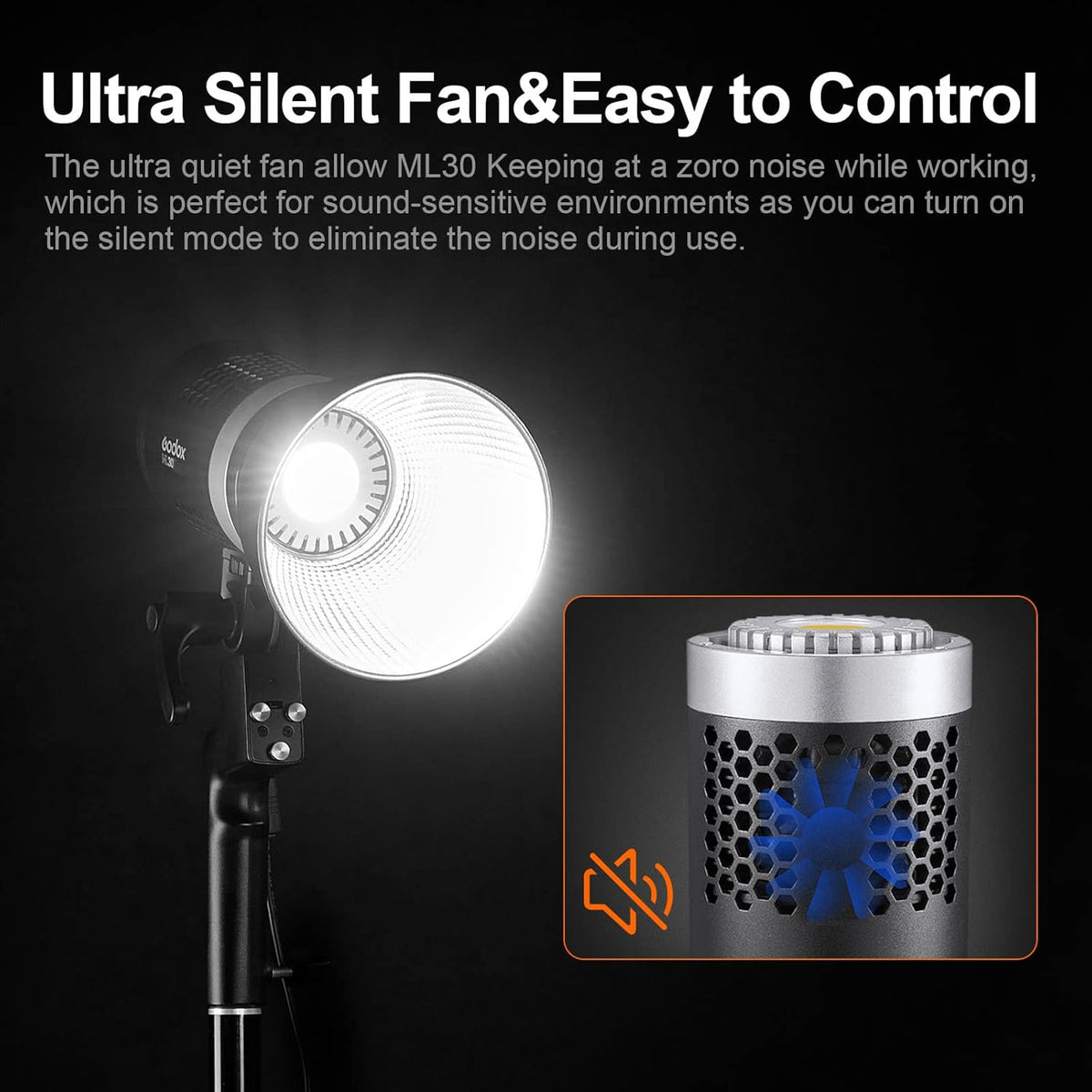 ML30 LED Video Light 5600K CRI96+ TLCI 97+ G2375