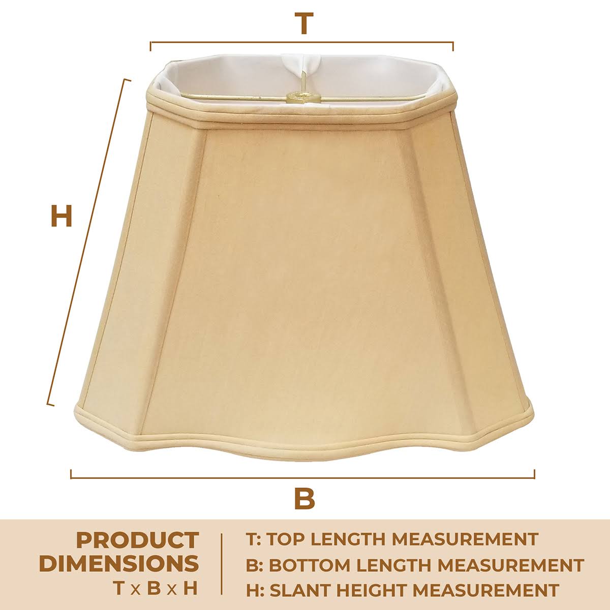 Antique Gold Lamp Shade, 11 x 20 x 14 T45520