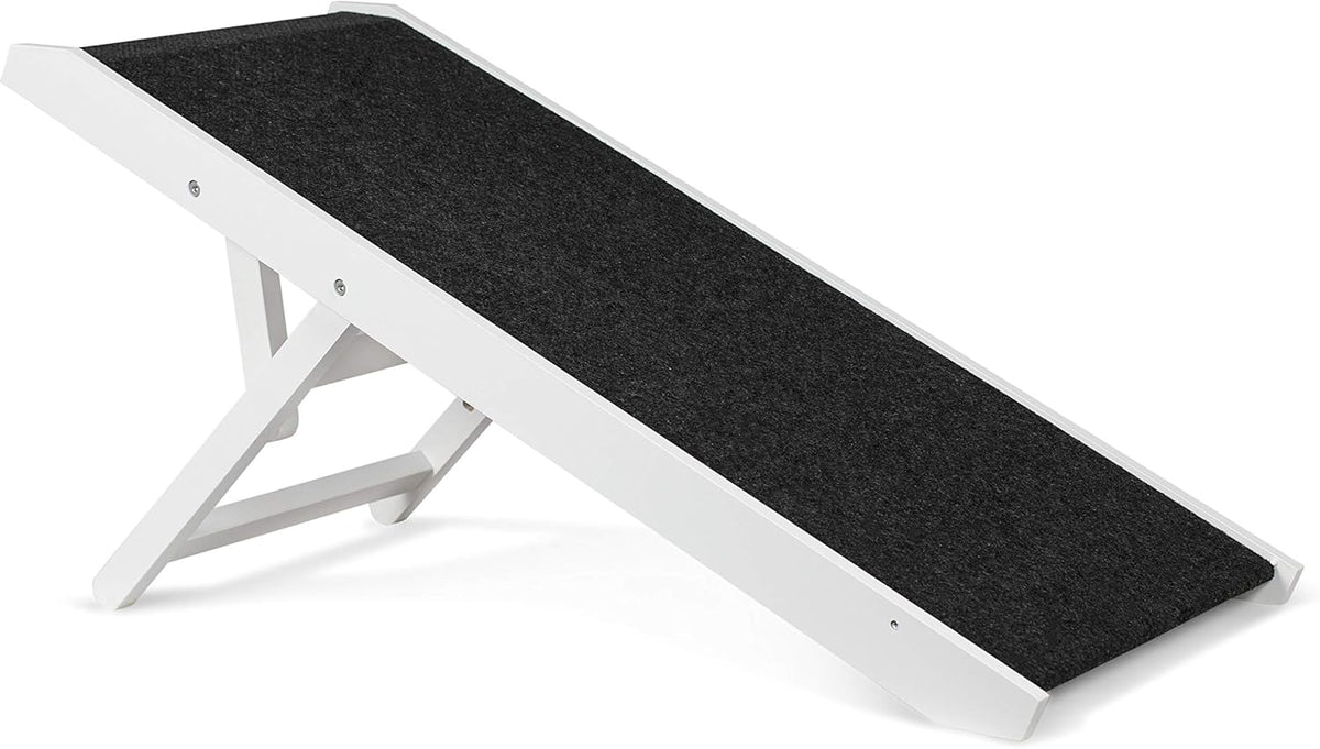 White Wooden Folding Dog Ramp for Small Dogs or Cats, Pack of 2 Q813