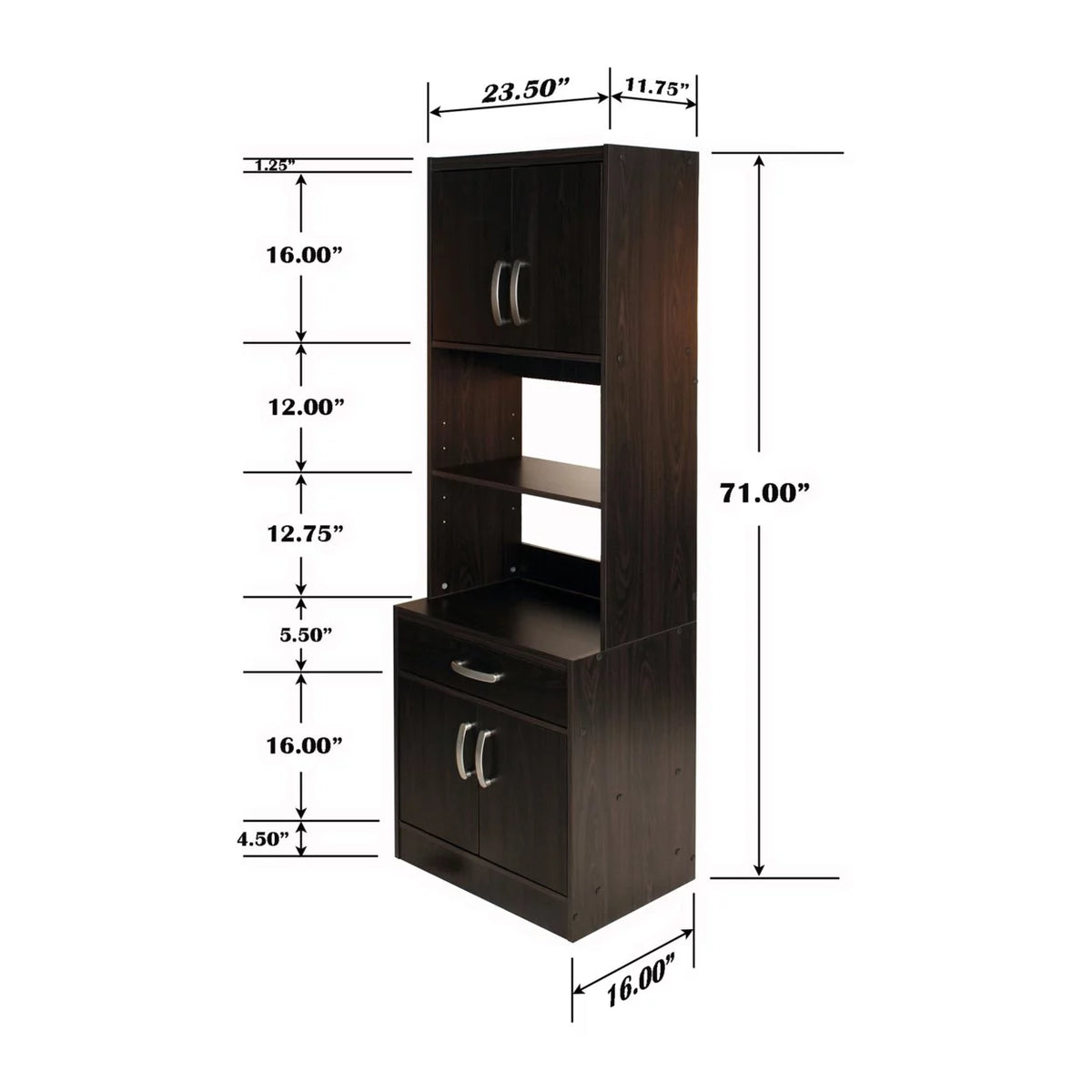 Tall Wooden Kitchen Pantry Z85008