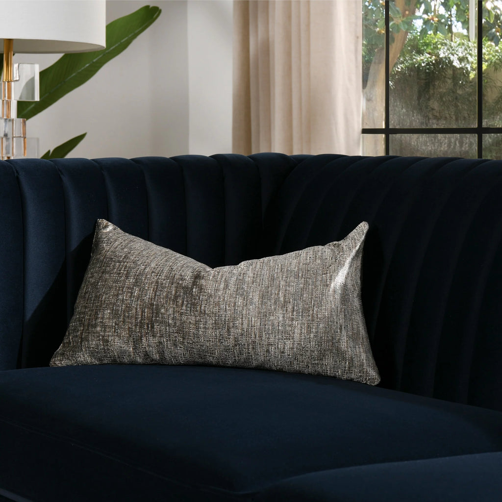 22" Feather Down Lumbar Throw Pillow Brilliant Cream B59207