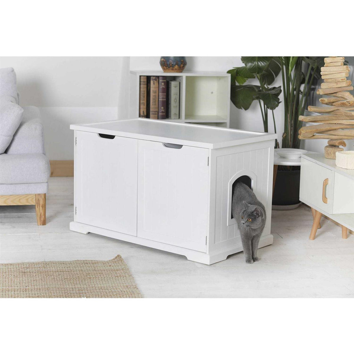 White Cat Washroom Bench U104660