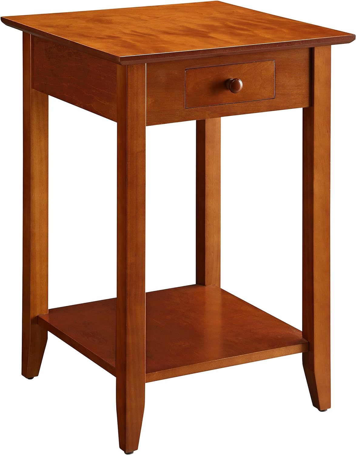 Cherry End Table with Drawer and Shelf E76314