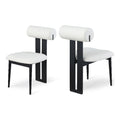 Cream Vegan Leather Dining Chair Set of 2 G2682