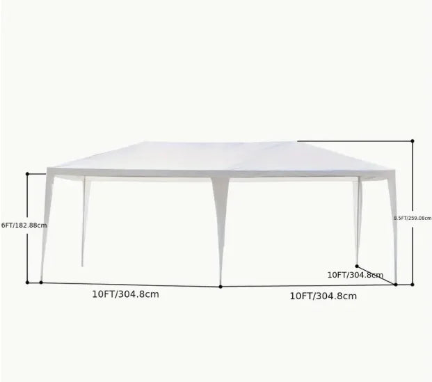White Canopy Tent with 4 Removable Sidewalls Q706