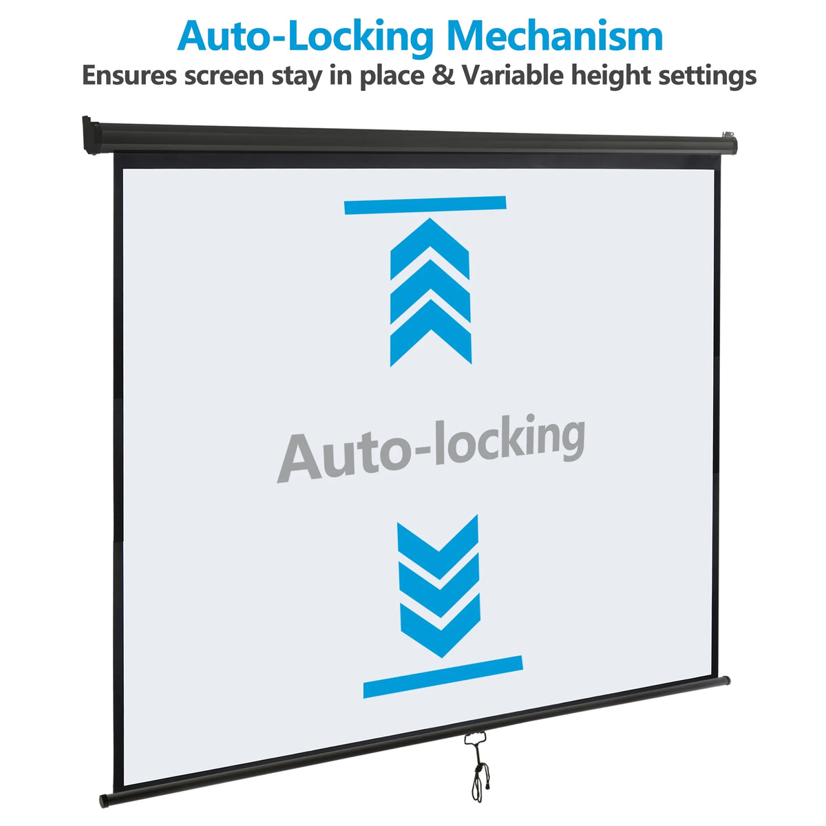 120 1:1 Manual Pull Down Projector Screen U12157