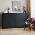 Black 6 Drawer Dresser Chest Y84215