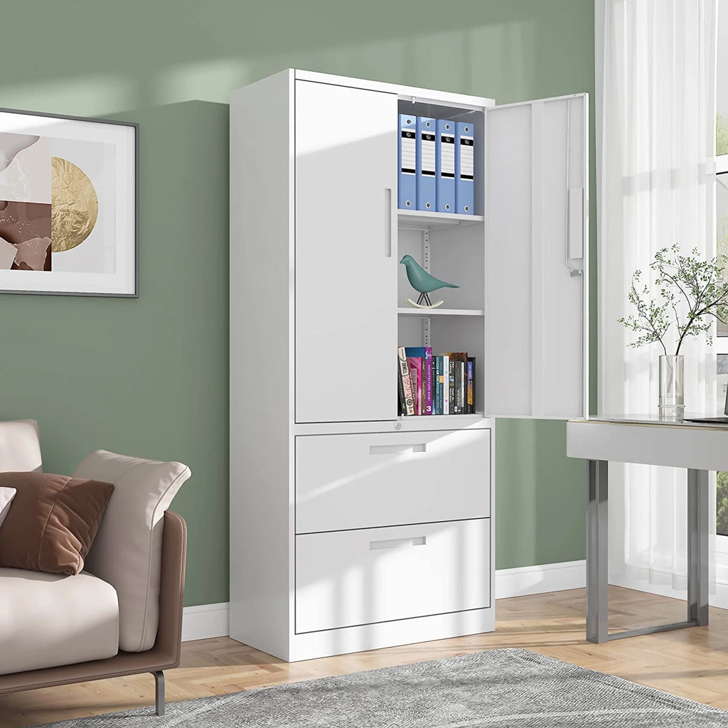 Metal Storage Cabinet with 2 Drawers Q973