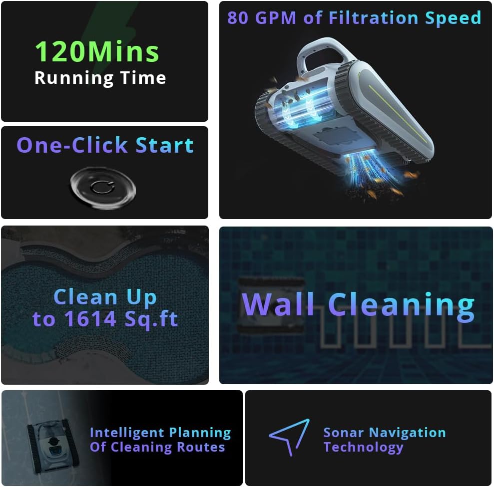 Cordless Robotic Pool Cleaner K9908