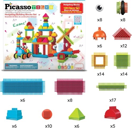 120pcs Interlocking Building Blocks Tiles Construction Toy Set U680116