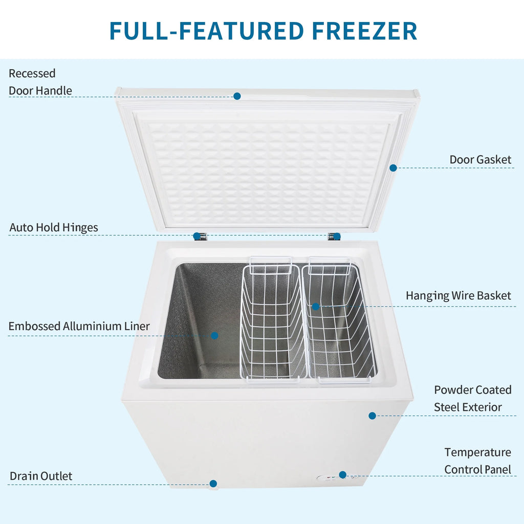 5 Cubic Feet Chest Freezer with Removable Basket J86806