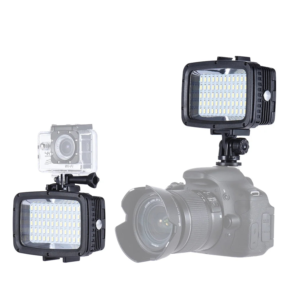 Ultra Bright 1800LM 3 Modes Waterproof Underwater 40m 5500K 60pcs Diving Fill-in Video Light with Hot Shoe Mount G327037